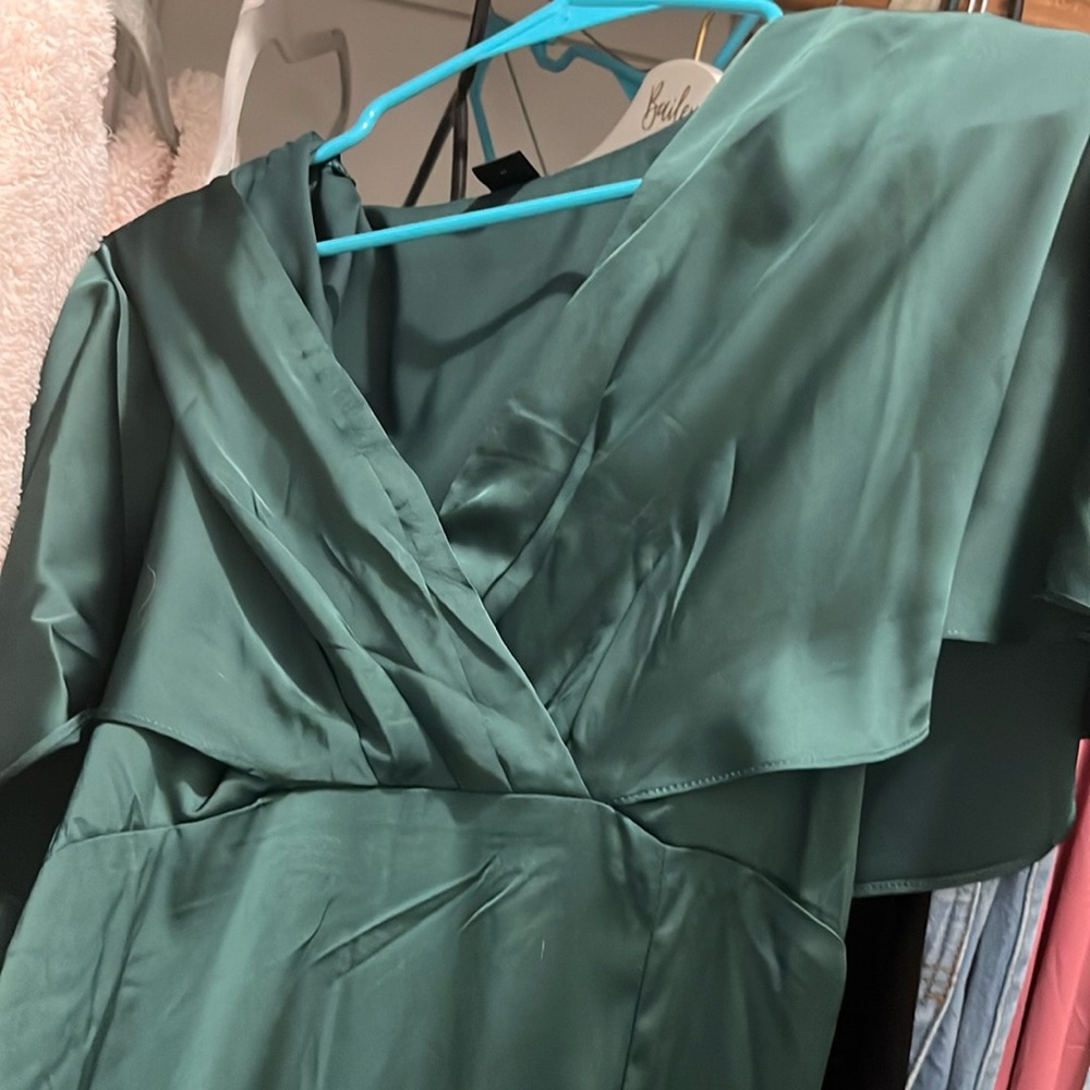 Women’s emerald Green floor length dress